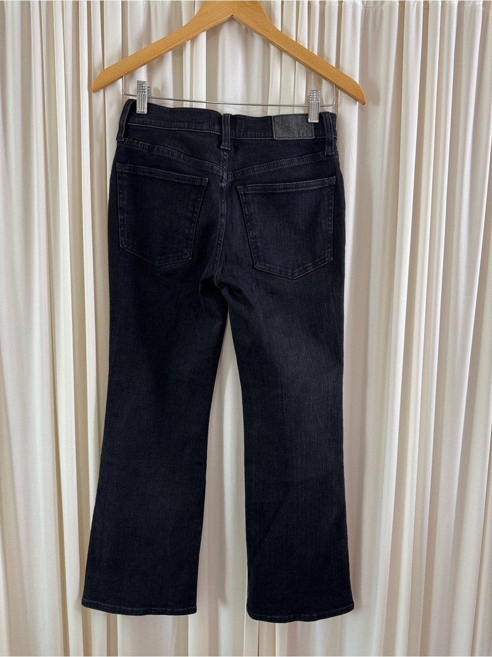 Madewell Kick Out Crop Jeans‎ Black Denim Size 27 Petite - Picture 5 of 6